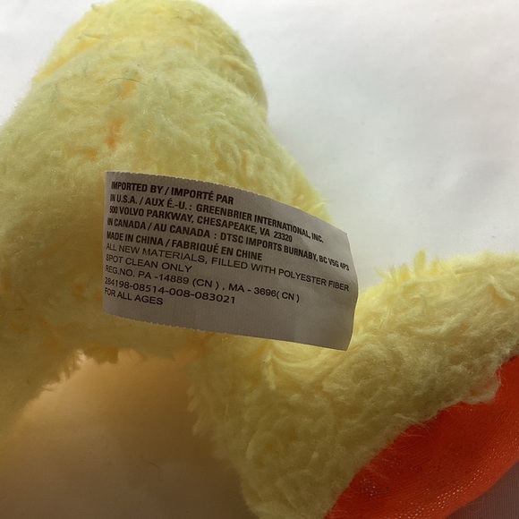 Yellow Chick Duck Plush Big Shiny Feet  Stuffed Animal Easter Farm 6" Ducky - Picture 6 of 10